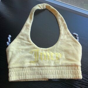NWT juicy couture halter bra - light yellow - small
